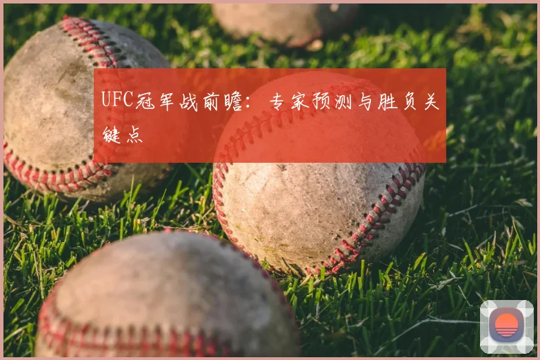 UFC冠军战前瞻:专家预测与胜负关键点